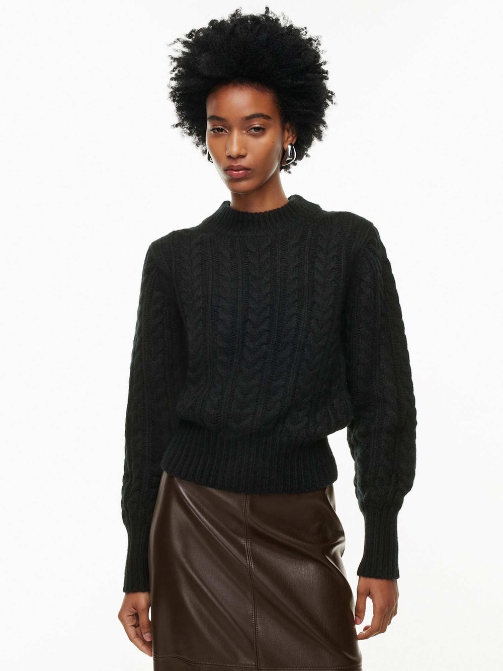 NWT Aritzia Wilfred Arletty Sweater Black Size S Fall/Winter vibes 75%Merinowool